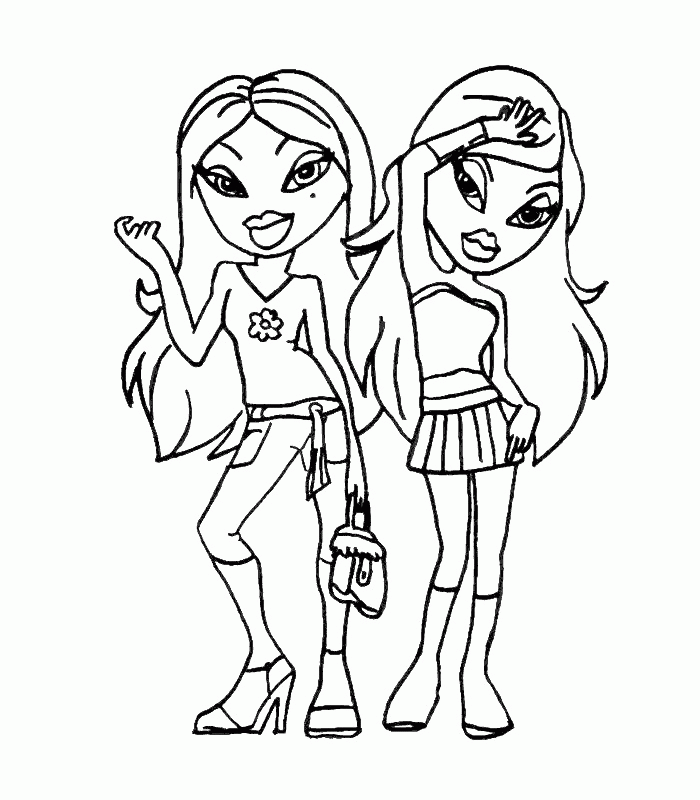 bratz cheerleading Colouring Pages