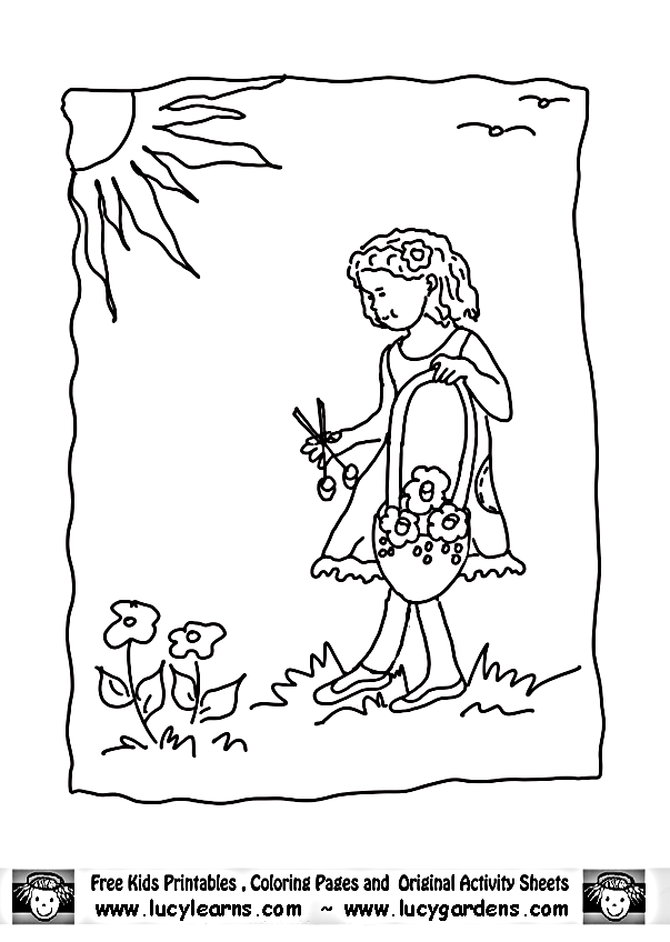 Flower Garden Coloring Pages,Lucy Learns Flower Garden Coloring
