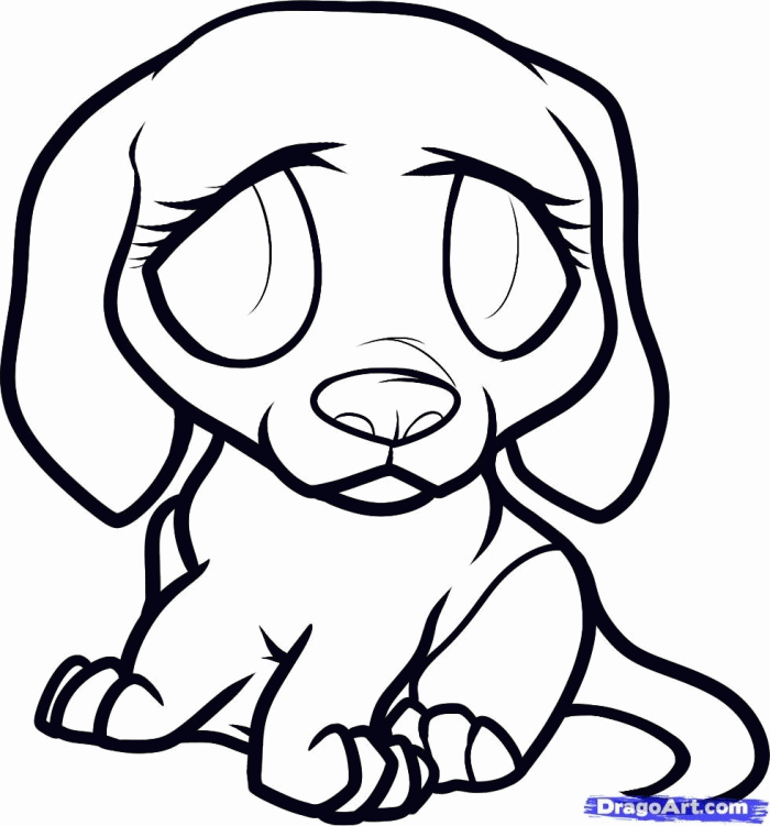 easy sad puppy drawing - Clip Art Library.