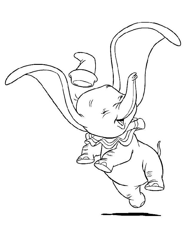 Dumbo the elephant Coloring Page | Free Printable Coloring