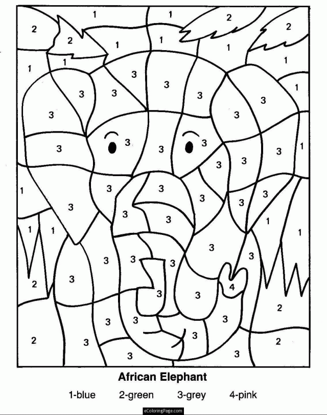 Printable Number Coloring Pages Printable Color By Number