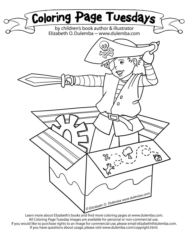  Coloring Page Tuesday - Pirate time!