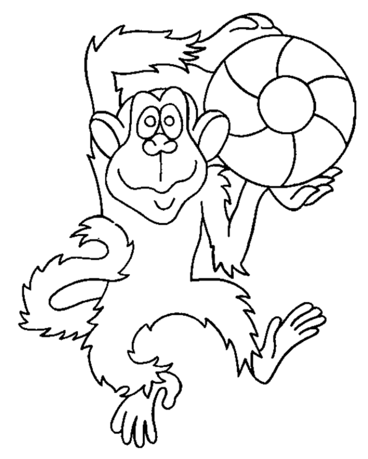 monkey coloring pages  