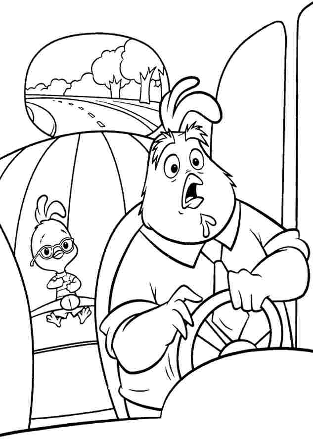 Free Printable Animal Chicken Movie Coloring Sheets For Little