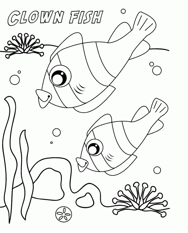 Clown Fish Coloring Pages Clown Fish Coloring Pages Coloring