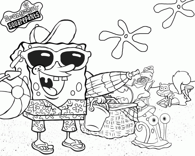 Spongebob Printable Coloring Pages - Free Coloring Page