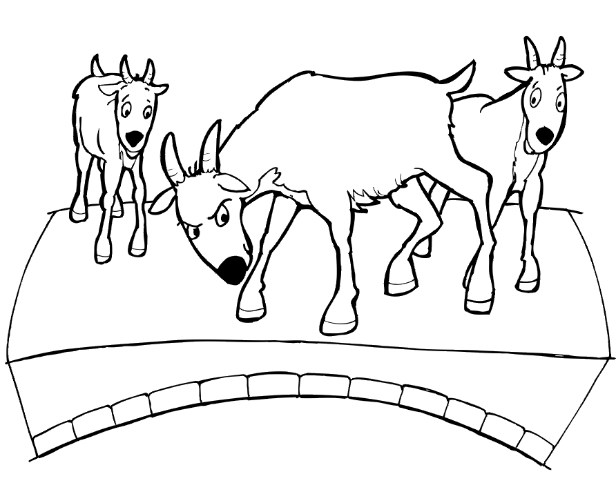 Free The Three Billy Goats Gruff Coloring Pages Download Free The 