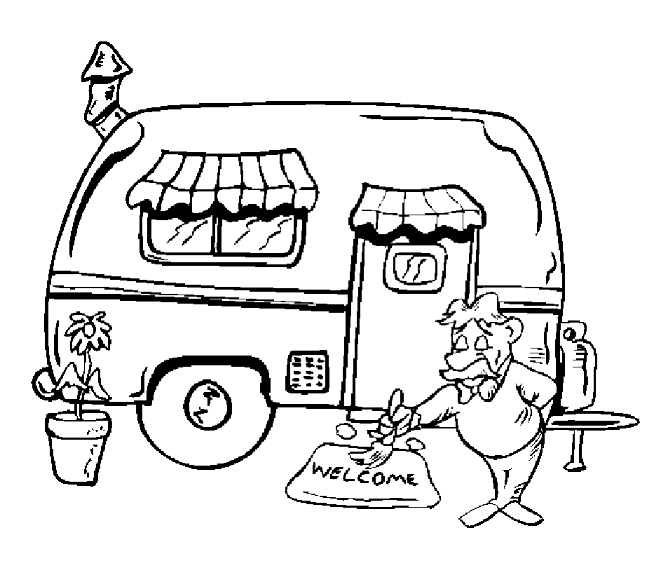 free camping coloring pages