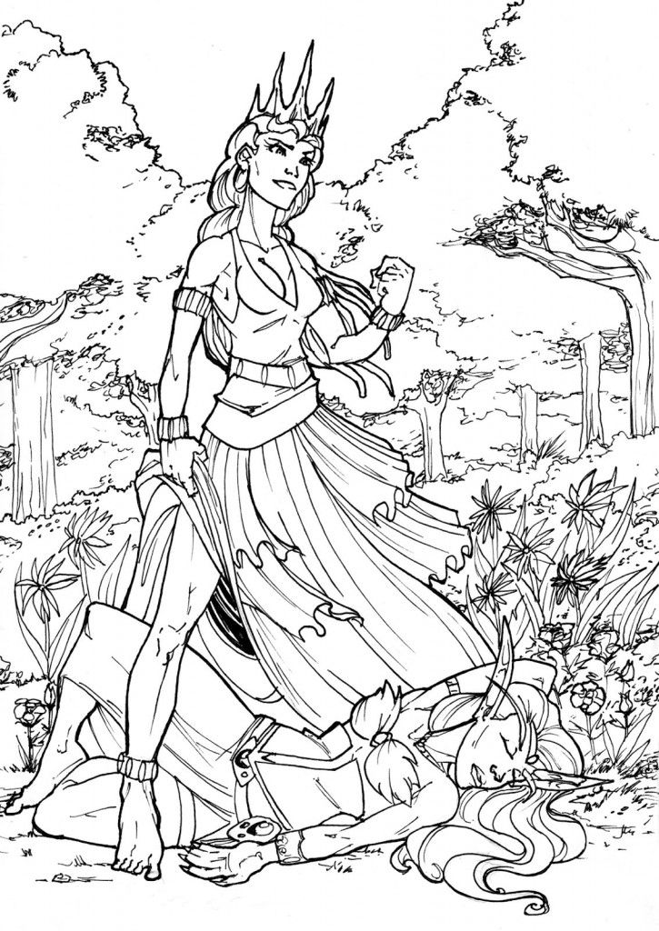 amazing free Narnia World of Warcraft crossover printable coloring