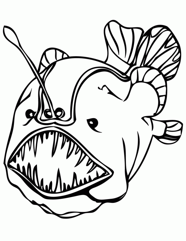 Angler Fish Coloring Pages Download | Free Printable Coloring Pages