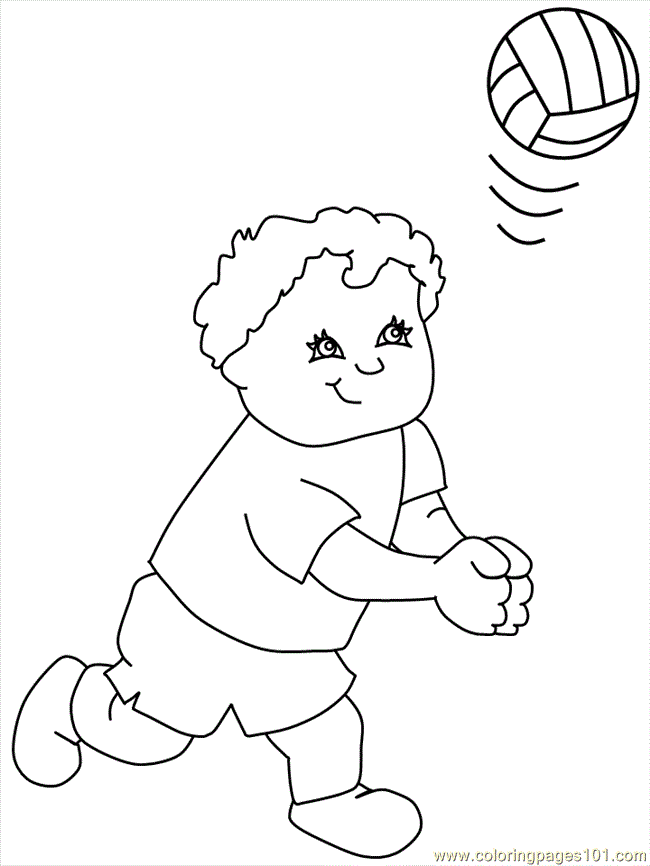 Coloring Pages Volleyball7 (Sports  Volleyball) | free printable