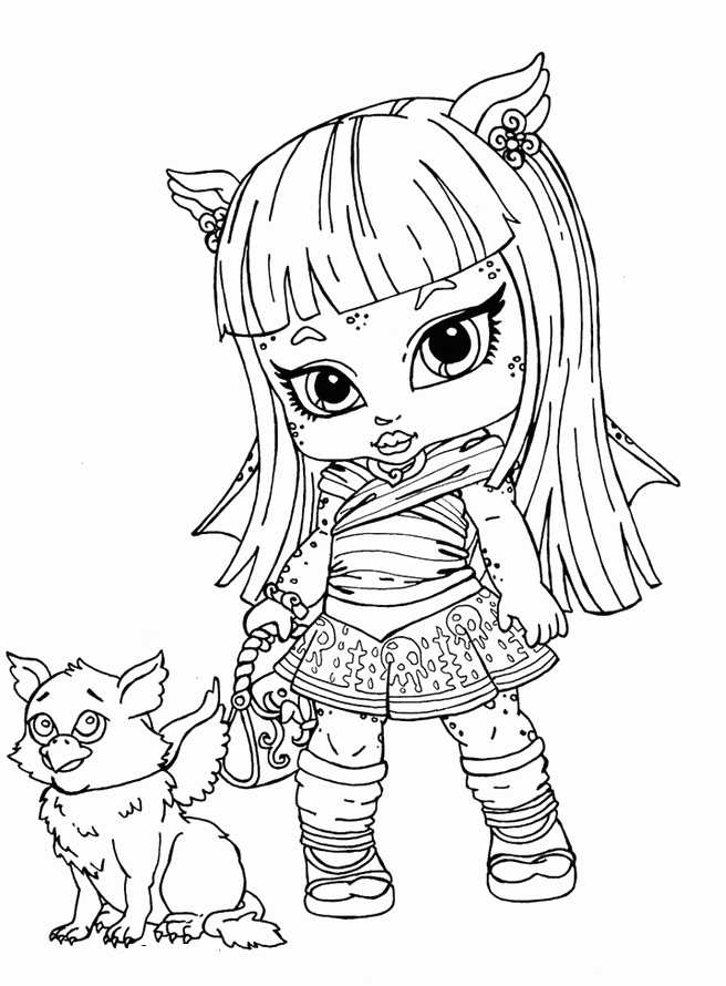 Monster High Baby Rochelle Coloring Pages - Monster High Cartoon