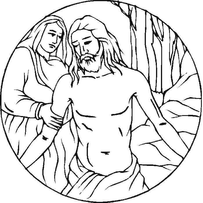 the stations of the cross Colouring Pages