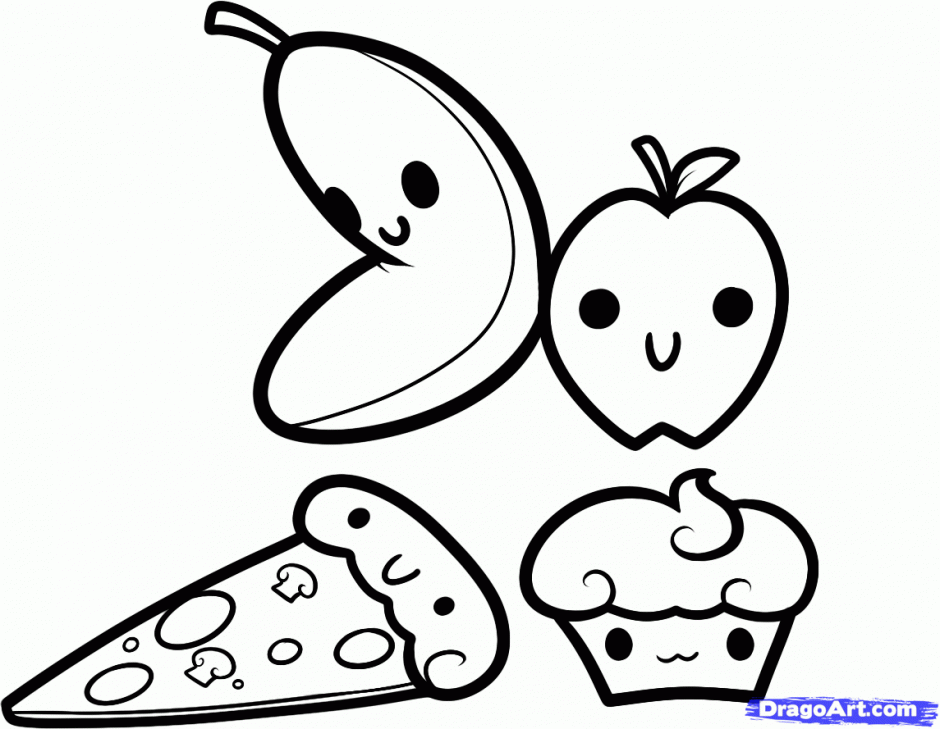 Featured image of post Cute Drawings Of Food To Color : What kind of food is inside the bag?