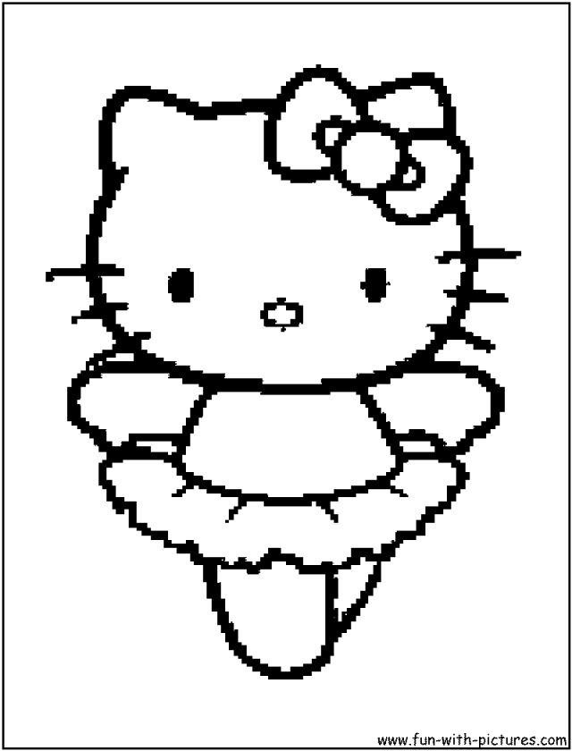 Hello Kitty Ballerina Coloring Pages Clip Art Library
