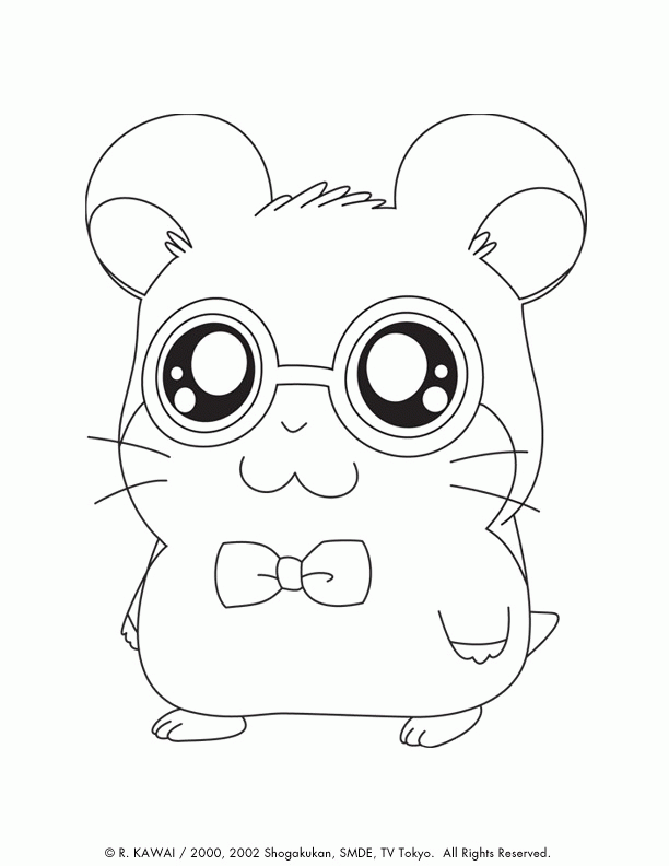 Hamtaro Characters Coloring Pages