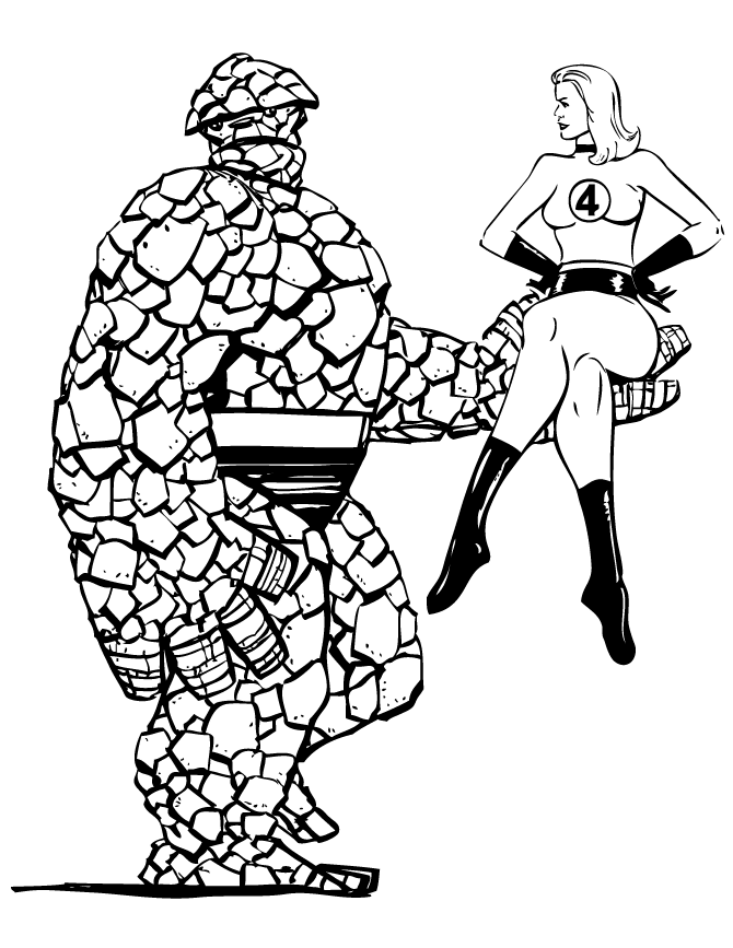 Free Printable Fantastic 4 Coloring Pages 