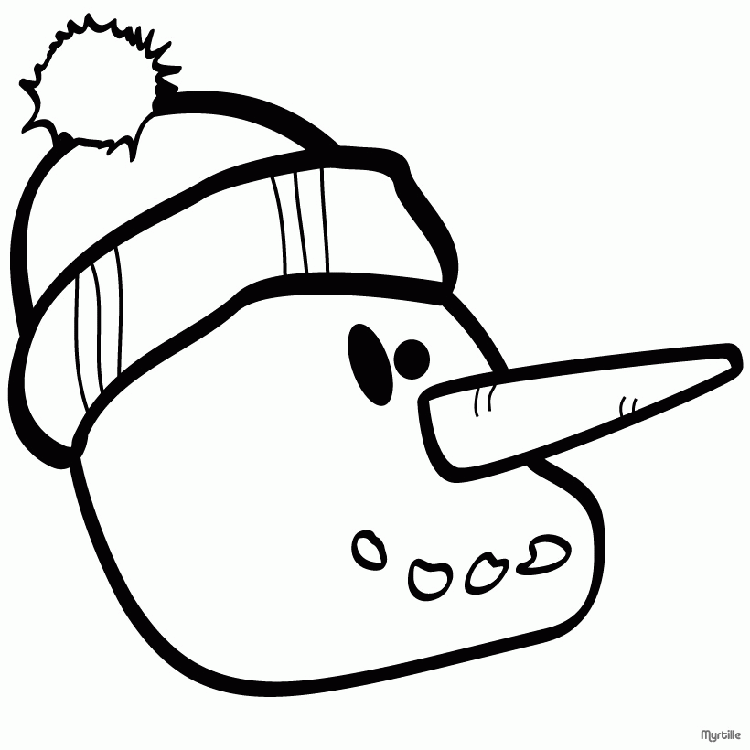 Snowman Hat Coloring Page Images  Pictures 