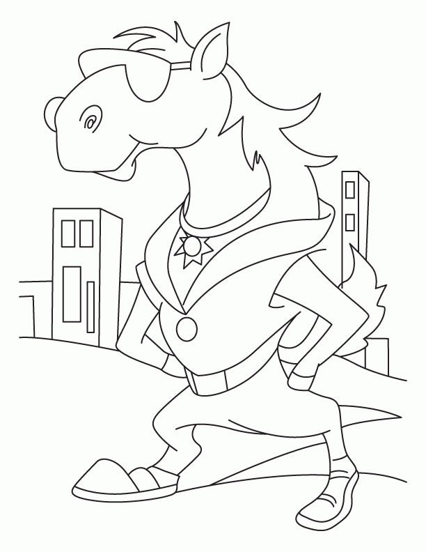 Wow! The cool horse coloring pages | Download Free Wow! The cool