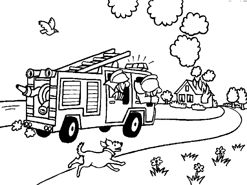 Coloring Page - Fireman coloring Page