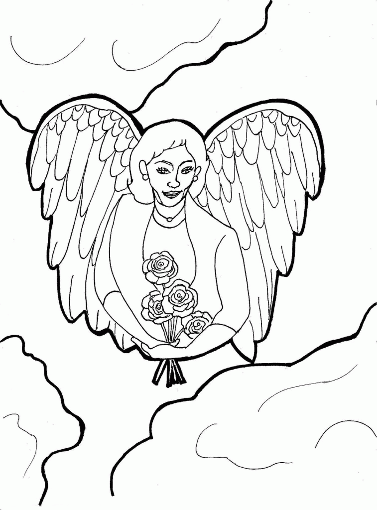 Cute Angel | Coloring Pages For Adults Imagixs 