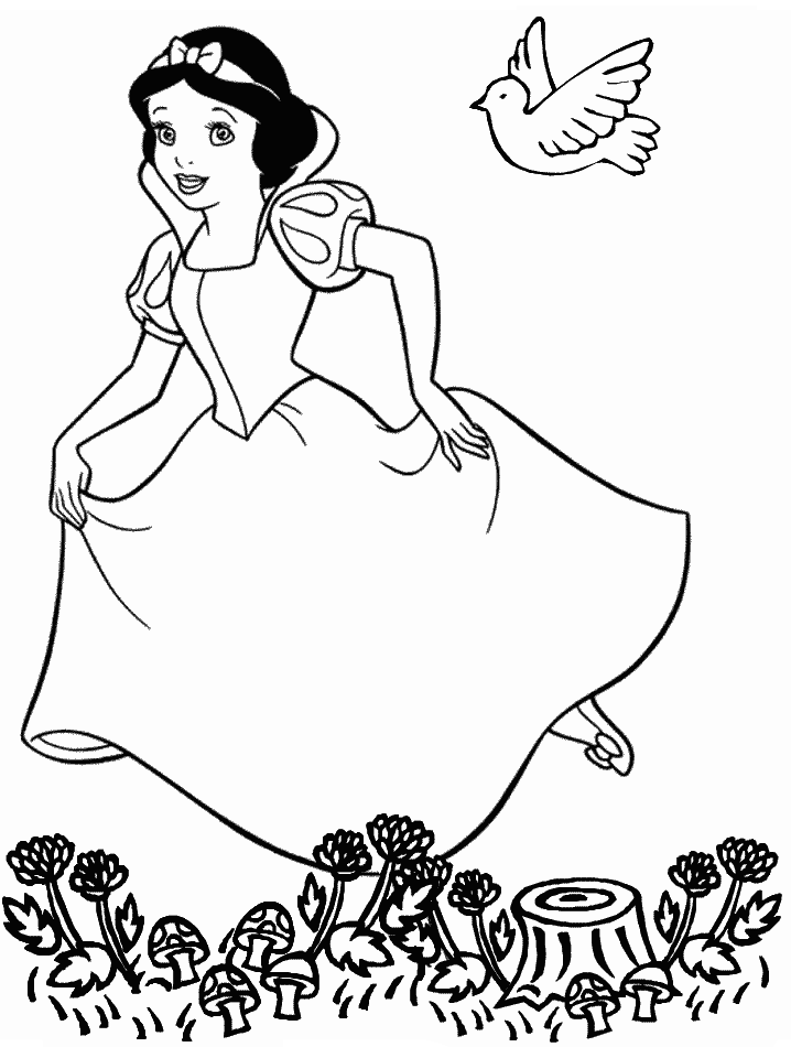 Snow white coloring pages printable