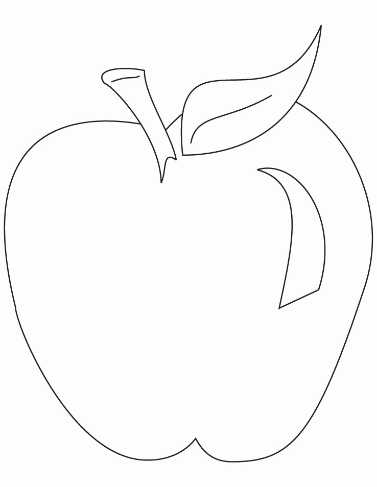 Apple Coloring Page | Download Free Apple | Coloring Page for Kids