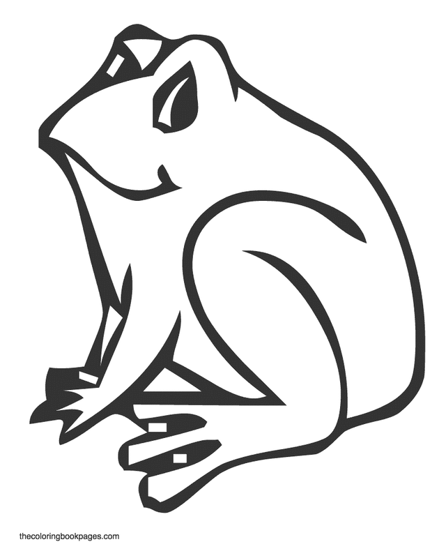 Frog profile - Frog coloring book pages