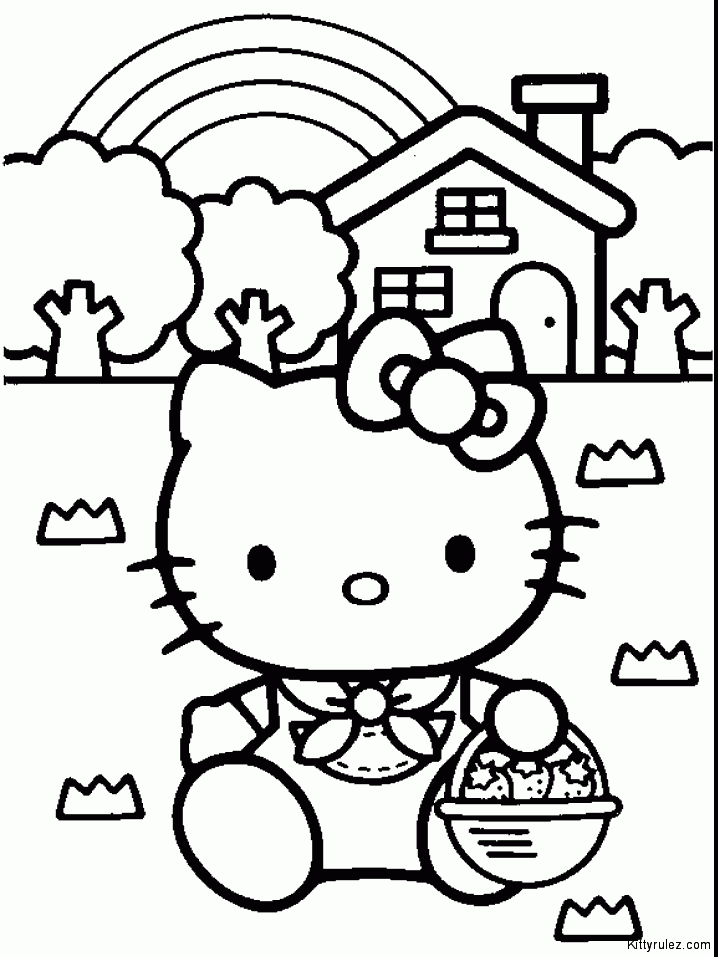 Hello Kitty Free Coloring Page | Free Printable Coloring Pages