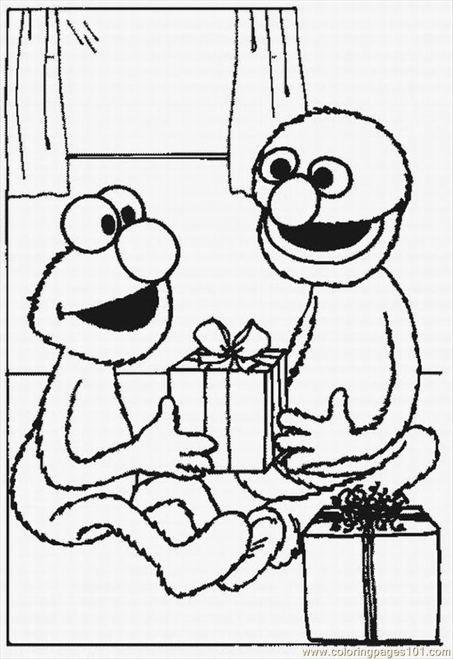 Coloring Pages Elmo Coloring Page Lrg (Cartoons  Elmo) � free