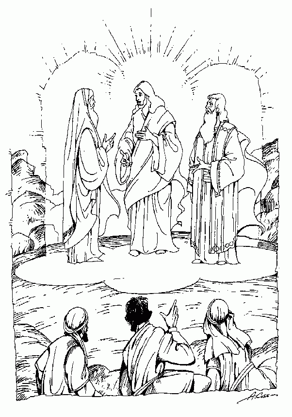 The Transfiguration Coloring Page | Junior Church