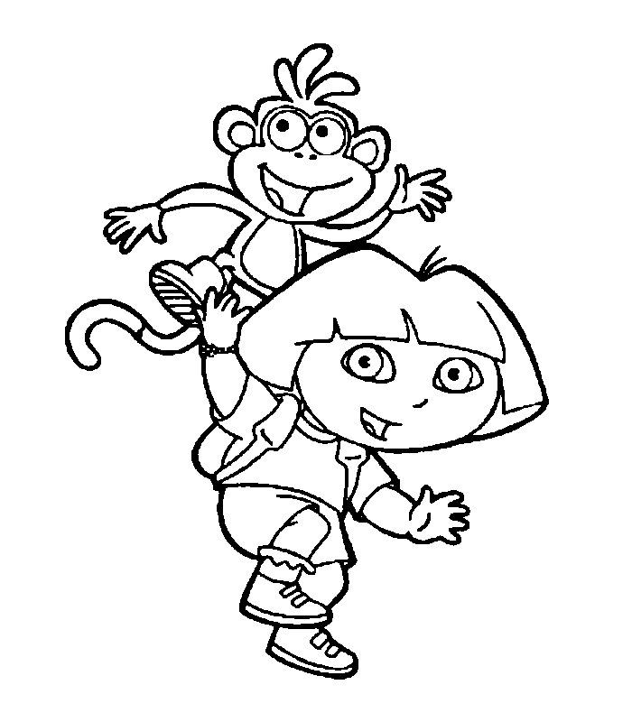 www dora coloring pages