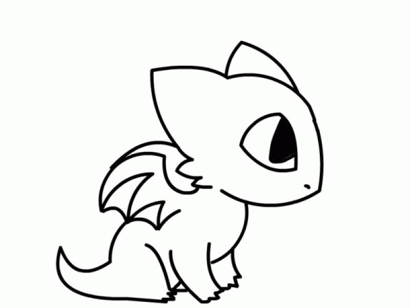 toothless dragon coloring page