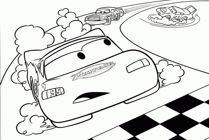 Free Disney Coloring Page Car Pictures