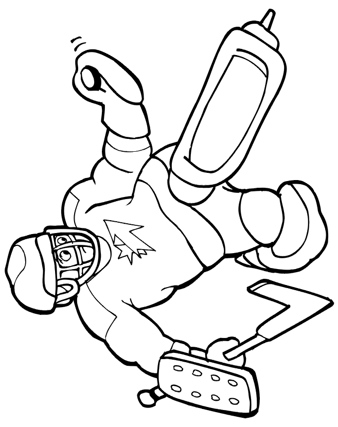 nhl goalie Colouring Pages