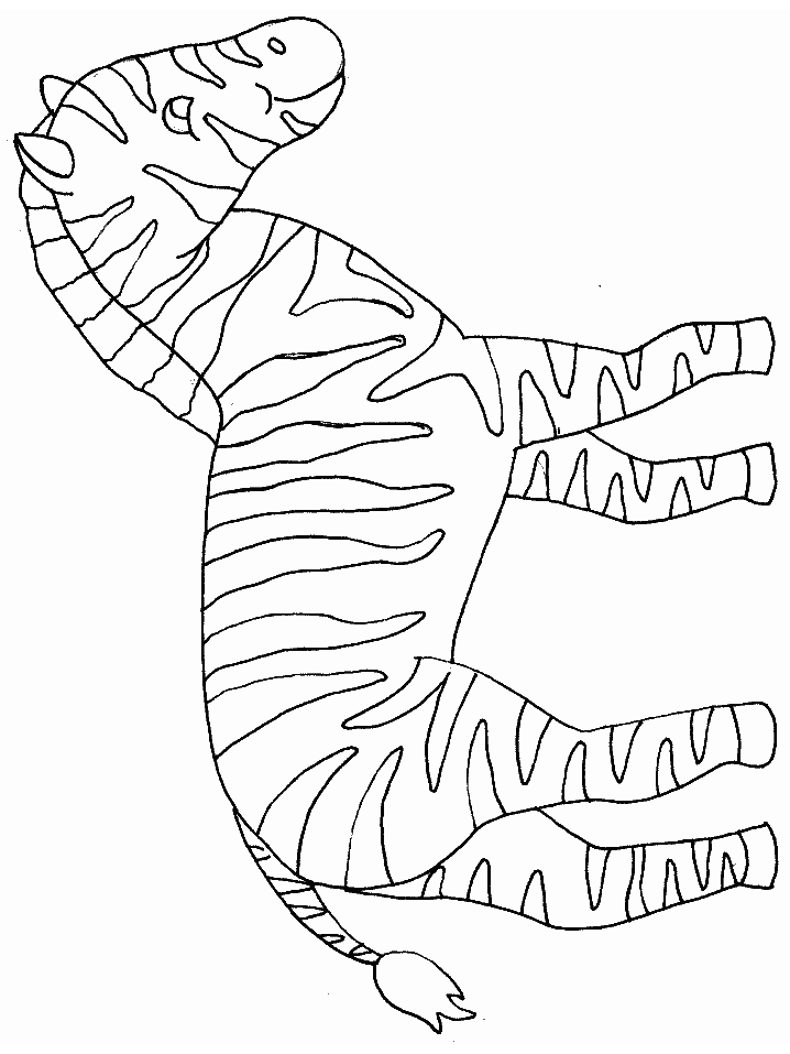 Printable Zebra Animals Coloring Pages