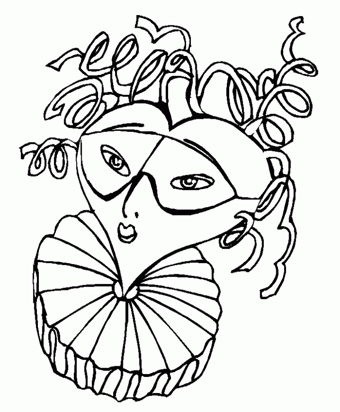 Printable Happy Carnaval Mardi Gras Coloring Pages - Event