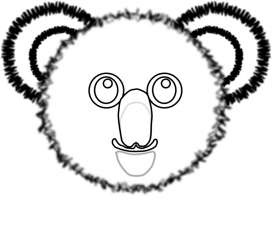 Koala Outline Colouring Pages 