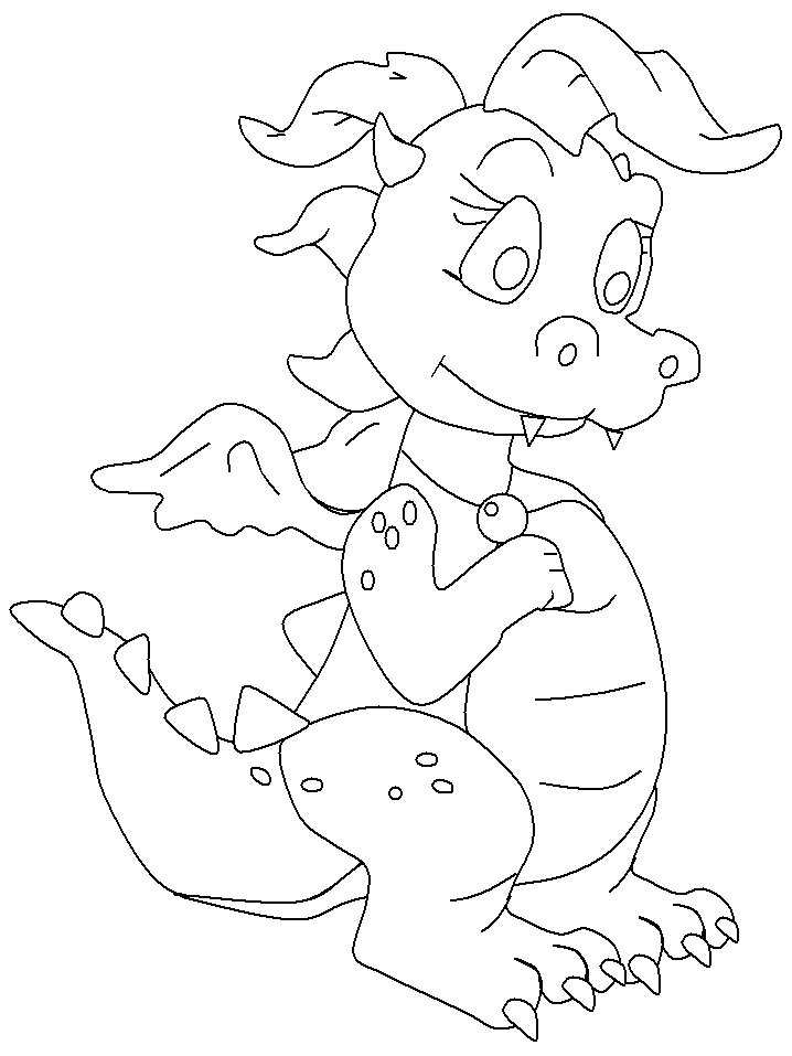 Fantasy Dragon Coloring Pages Online For Kids
