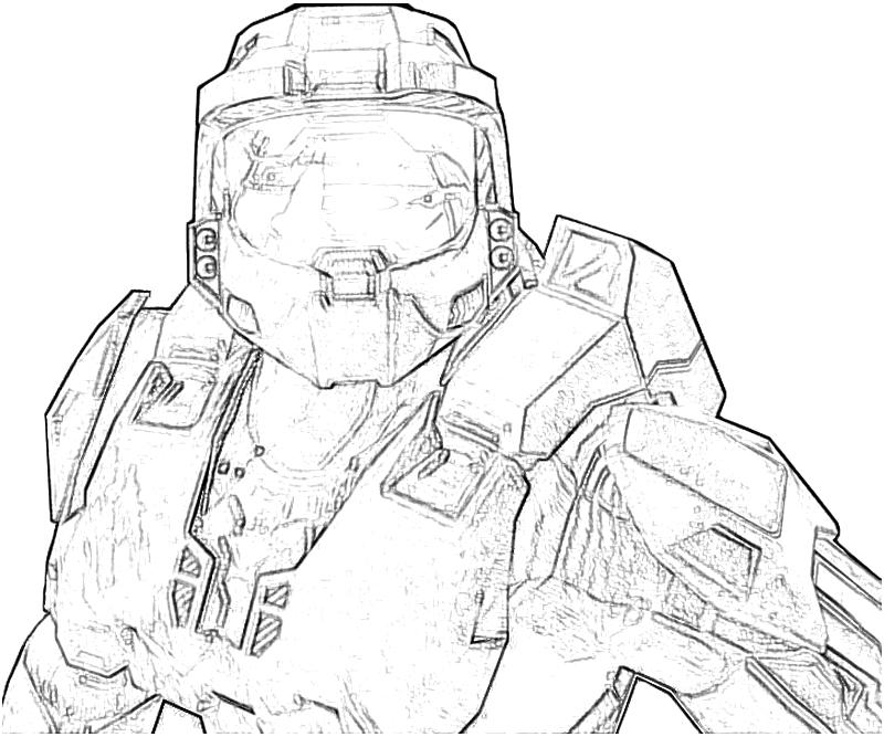 Halo 1 Coloring Pages Printable