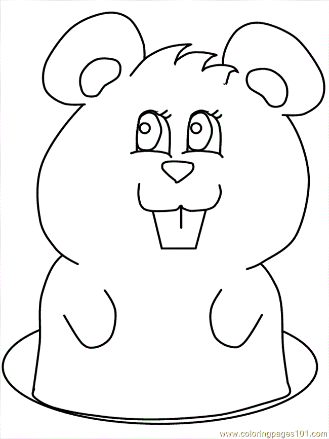 Coloring Pages Groundhog Coloring (Animals  Others)| free printable
