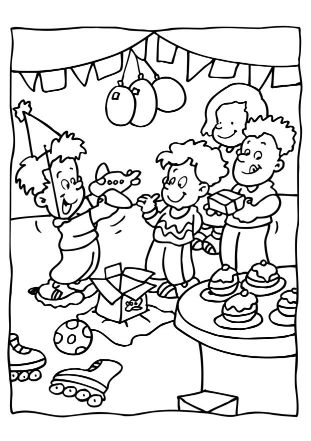 Birthday Party Coloring ~ Child Coloring