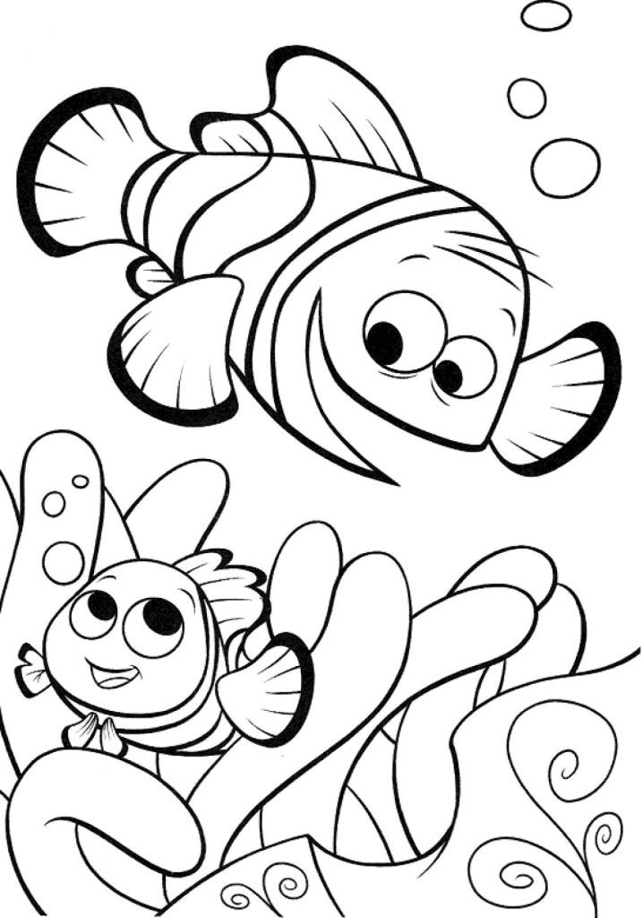 Clownfish Finding Nemo Printable Coloring Pages High Res
