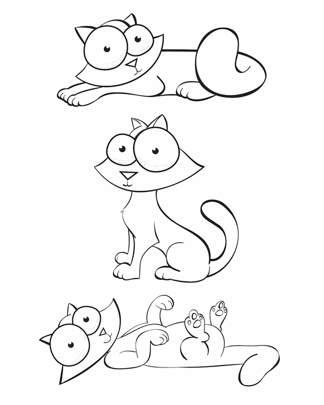 Crazy cats | Free Printable Coloring Pages