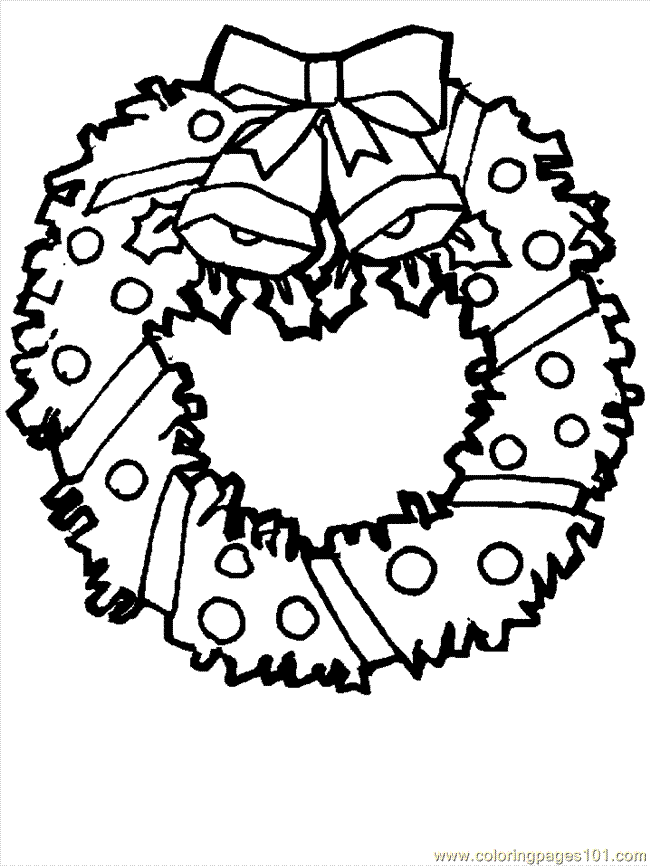 printable coloring page christmas wreaths cartoons