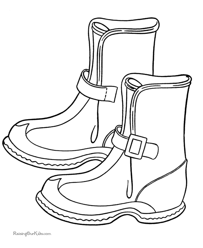 Boots Coloring Page | Free Printable Coloring Pages