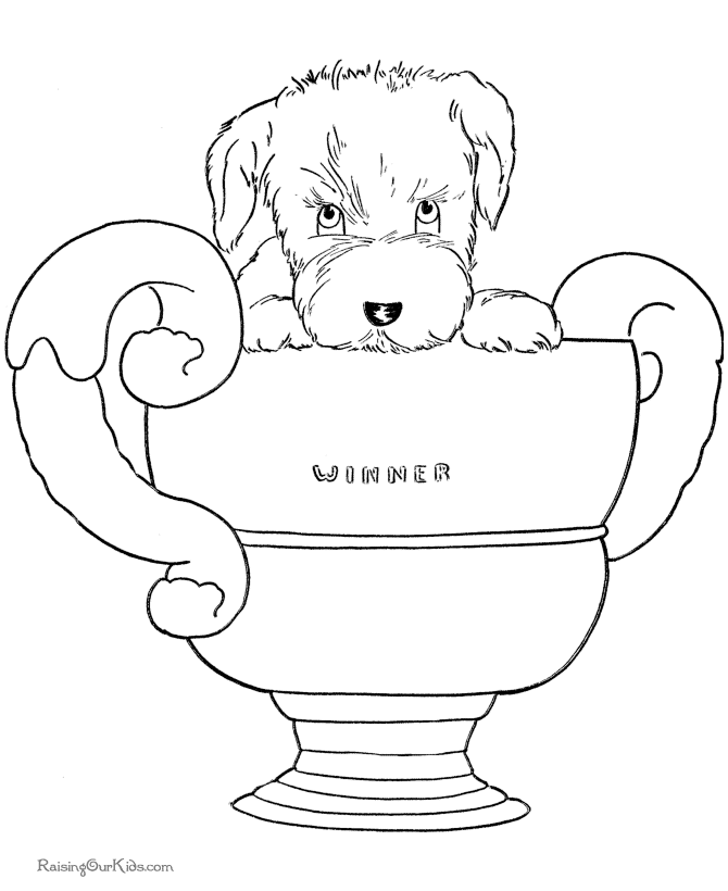 printable happy dog coloring page from projectsforpreschoolers