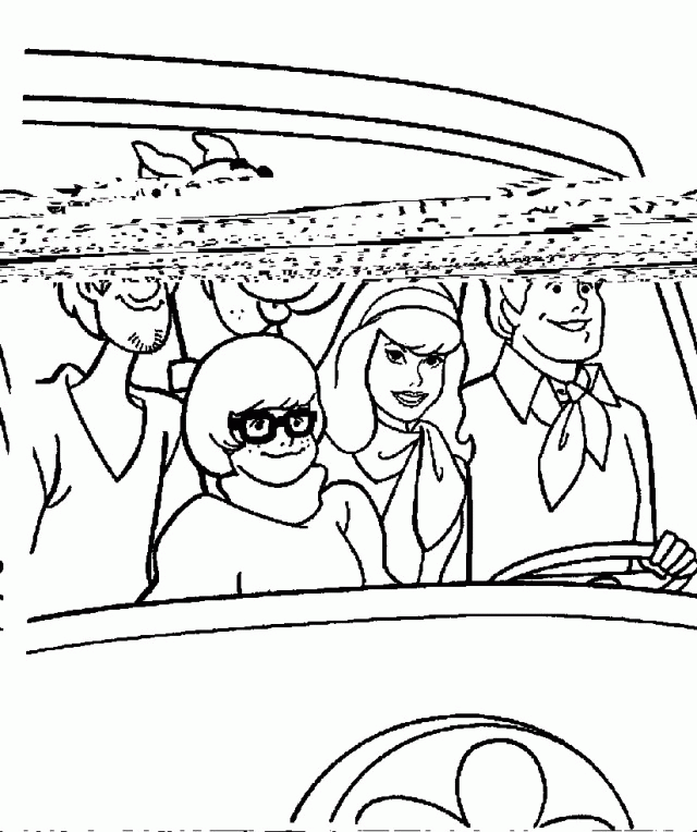 Funny Coloring Pages Of Scooby Doo Mystery Machine 