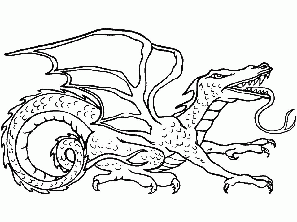 Dragon | Coloring Pages For Adults - Free Coloring Page