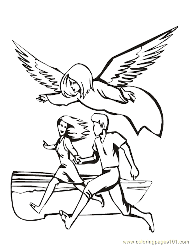 pages angels other religions printable coloring page